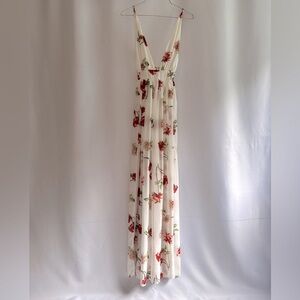 REVAMPED Sexy Maxi Plunging Straps
Backless Floral Dress